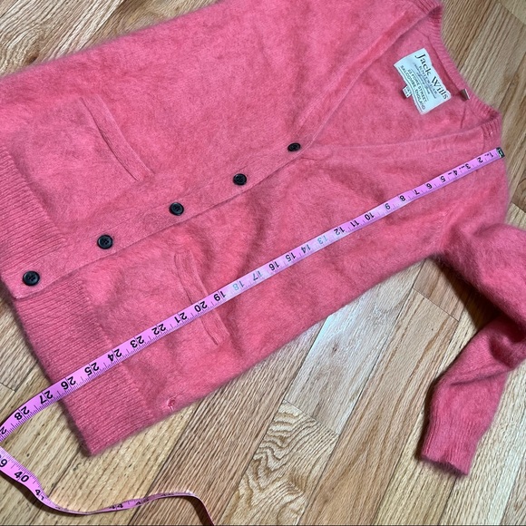 JACK WILLS Knitwear Pink Angora Blend Cardigan Sweater - Picture 11 of 11